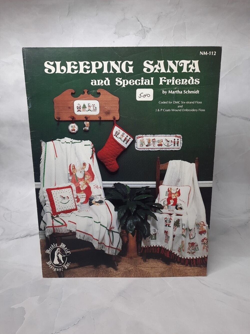 Needle Maid Designs Cross Stitch Leaflet Sleeping Santa and Special Friends